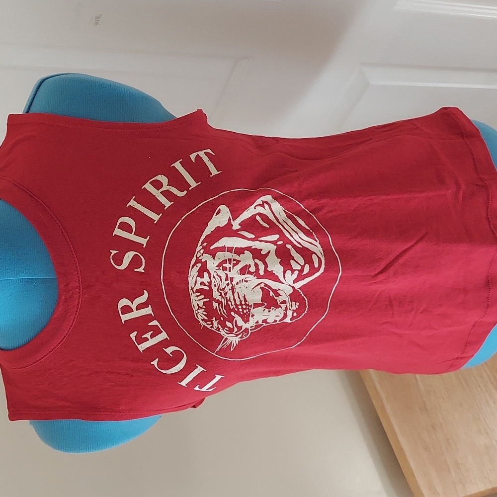 Red woman's muscle shirt